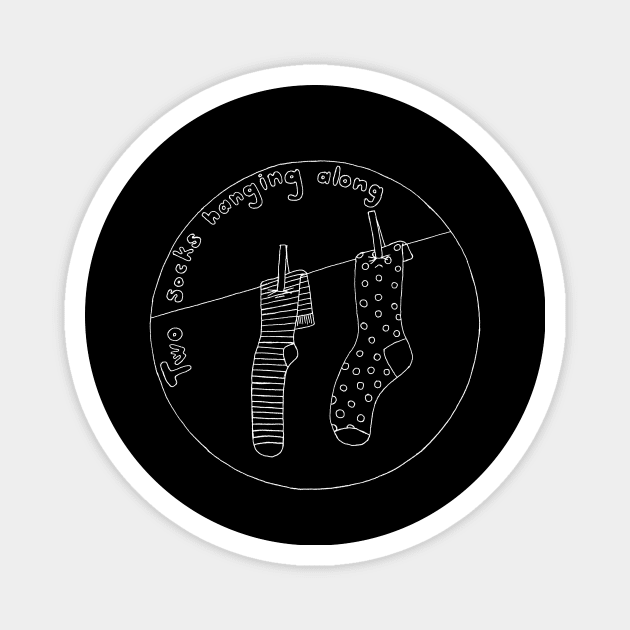 Two socks Magnet by HanDraw